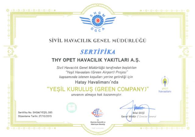 Yeşil Kuruluş Hatay Havalimanı