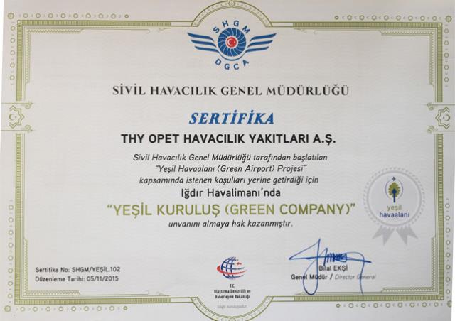 Yeşil Kuruluş Iğdır Havalimanı